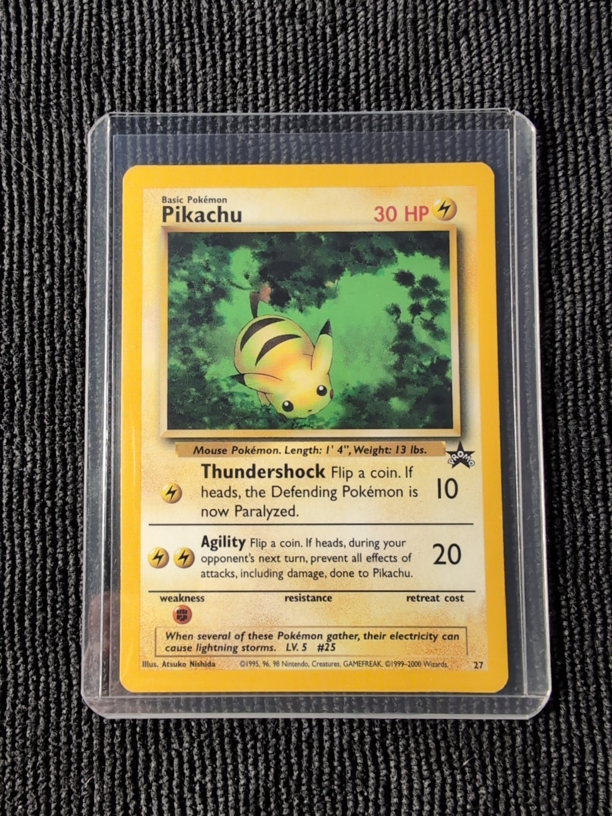 Pokémon TCG Pikachu Black Star Promo #27 WOTC 1999-2000 NM