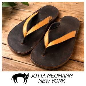 【used/D10/black】jutta neumann ALICE Jutta Neumann Alice Sandal Men (Square) with Birkenstock Sole