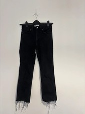 Zara raw hem black jeans size 8