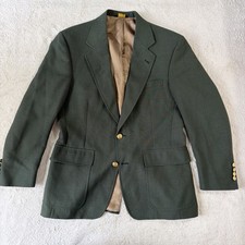 Vtg Evan Picone Mens Wool Blazer Sz 41 Sport Coat Gold Buttons Made In USA
