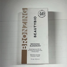 BEAUTYBIO : Bronzing Blendrops SPF 40 Priming Drops - 1 fl. oz.    NEW IN BOX