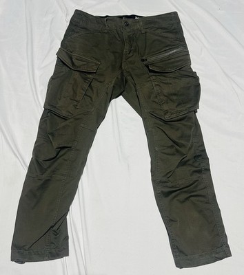 G Star Raw Pants Mens 34x30 Green Rovic Zip Tapered Cargo Utility Tactical