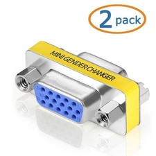 WOVTE DB9 Female to Female Mini Gender Changer Coupler Adapter Connector Pack...