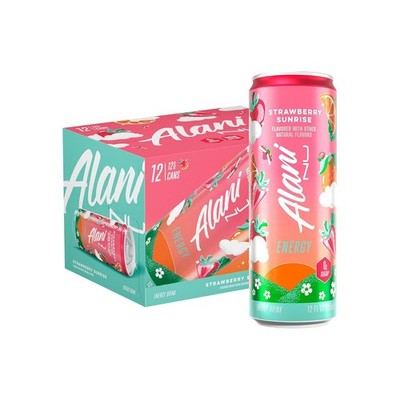 Alani nu Strawberry Sunrise Flavor Energy Drink 12 fl oz (12 Pack)