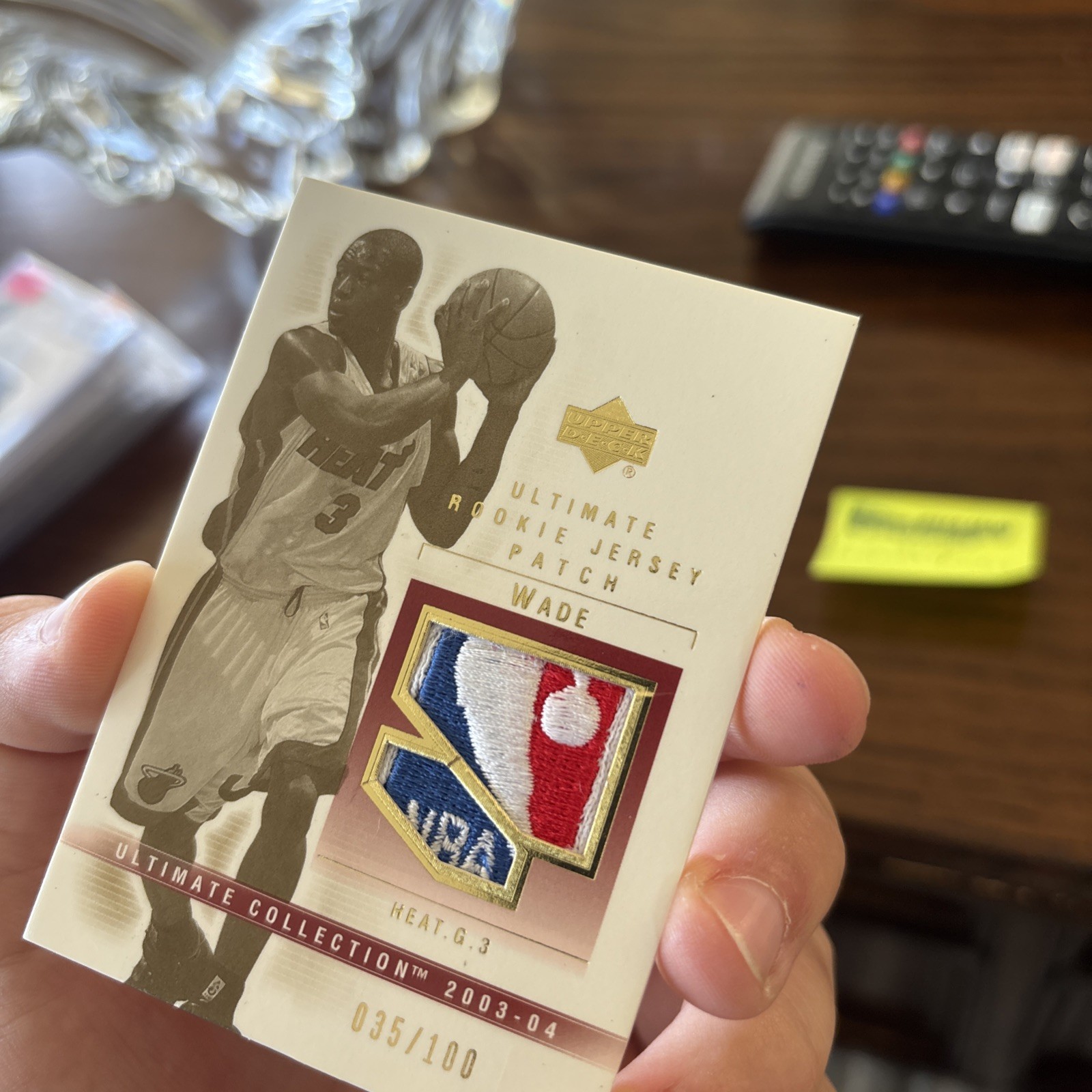 2003-04 Dwyane Wade UD Ultimate Rookie Game Jersey Patch Card /100 LOGOMAN! view 4