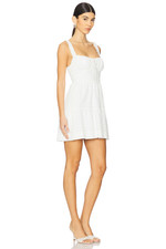 NEW  SHOW ME YOUR MUMU ROSIE WHITE DRESS ANTHROPOLOGIE L  LINED GINGHAM