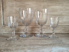 Lot 4 Verres à Vin & Liqueur BACCARAT Modèle GONDOLÉ / CÔTES PLATES 19 Ème 