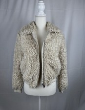 Divided Faux Fur Ivory/Beige Coat Size XS