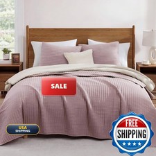 WRENSONGE Queen Quilt-Lightweight Bedspreads Dusty Mauve Queen Size Quilt