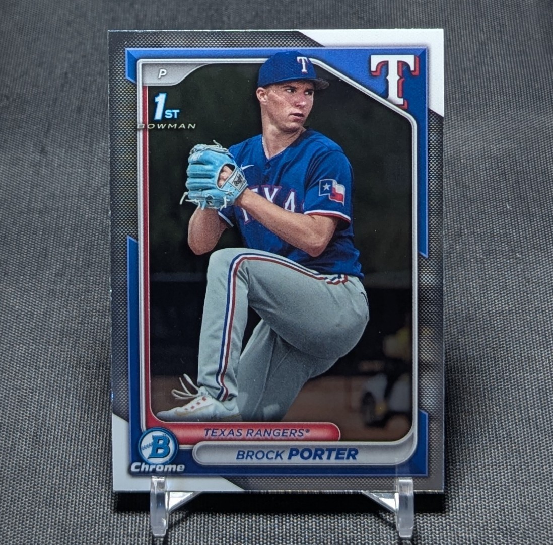 Brock Porter 1st Chrome Prospect Rookie 2024 Bowman Card #BCP-36 Texas Rangers