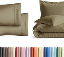 Duvet Cover King Size Set  2 Pillowcases with Shams Bundle - Extra Soft King Si