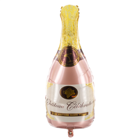 Folienballon Shape Champagner Rose 49X103Cm Luftballon Partyballon Deko Ballon