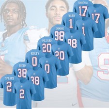 NEW SALE! Tennessee Titans Team 2026 Light Blue Name & Number Gift For Fans