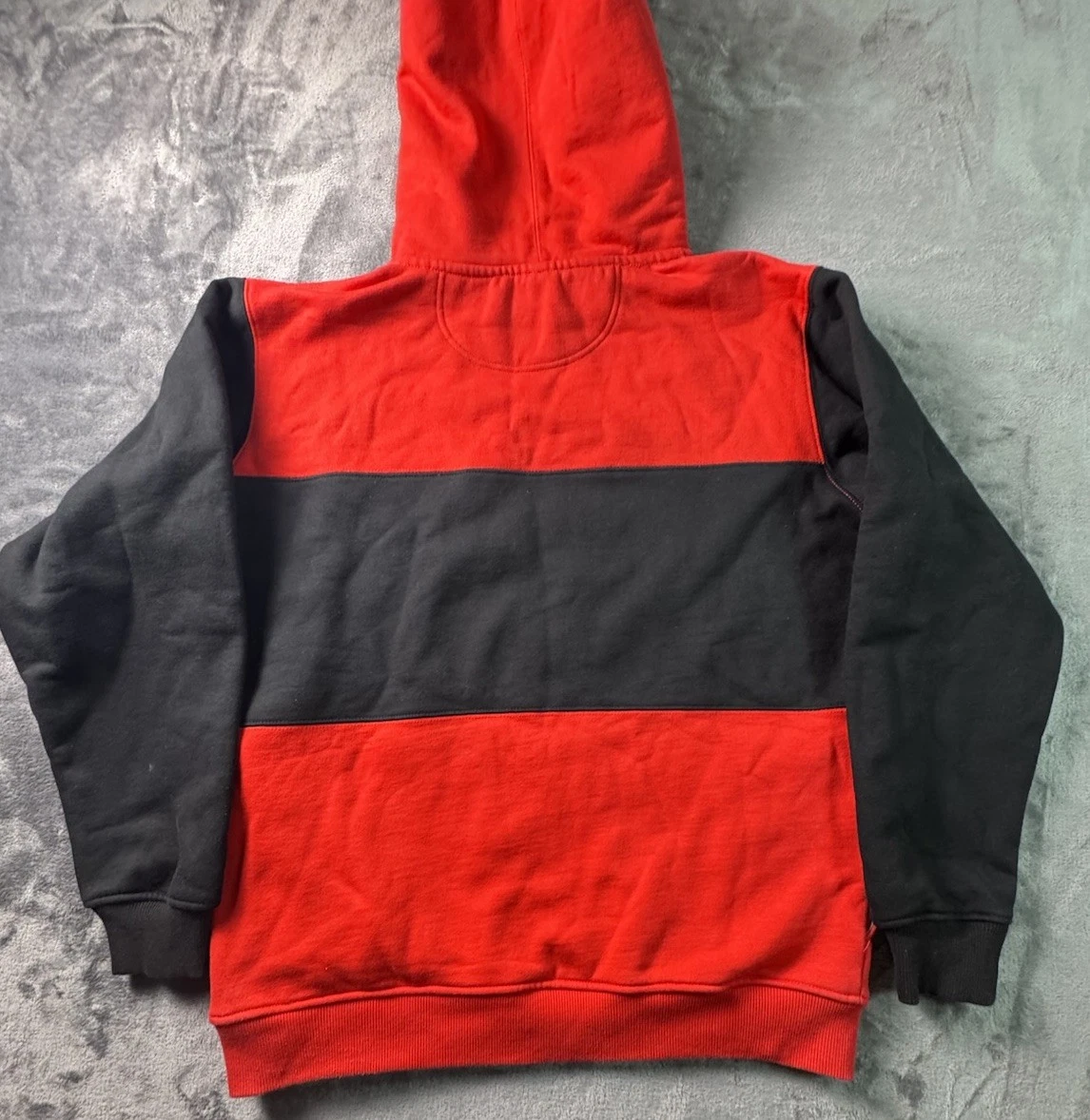 Rara felpa con cappuccio Supreme x Champion Color Block Rosso Nero (2018) Large