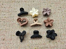 Lot of 9 Hair Clips Hair Accessories Girl Hair Claws Heart Bow Flower Shape New