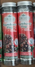 Lot of 2 Scentsicles Scented Ornaments with hooks - SNOWBERRY PINE - 12 sticks