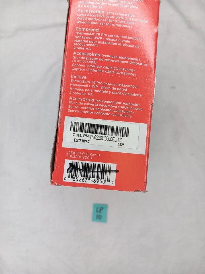 Honeywell *CONTRACTOR BRANDED - see pics* T6 PRO TH6220U2000 Thermostat - Image 3 of 4