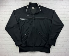 Vintage 90s Team Nike Black Track Jacket Mens Large L - Full Zip