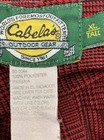Vintage Cabela's Men's Red Black Glen Plaid Polyester Shirt Sz XL Tall — photo 2