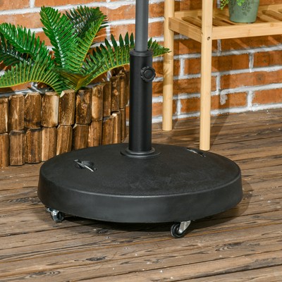 Outsunny Sonnenschirmständer 23,5kg Schirmhalter mit Rollen für Ø38/48 mm Stange