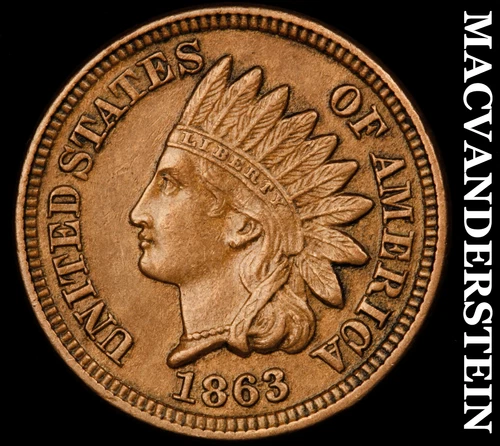 1863 Indian Head Cent- Almost Unc+/ Uncirculated Semi Key No Reserve #J318