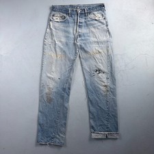 Levis 501 Vintage 80s Redline Selvedge USA XX Jeans Light Wash 34x36 Act 32x32