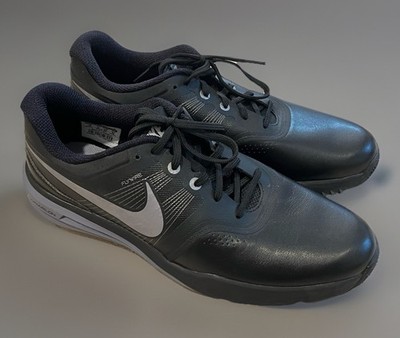 Nike Lunar Command Black Leather MENS Size 10 Spiked Golf Shoes MINT WOW
