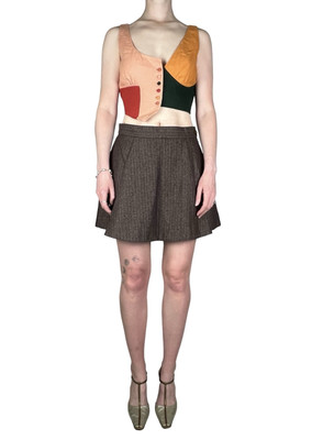 Vivienne Westwood 2015 Red Label Herringbone Skort (Skirt Shorts