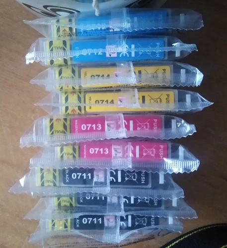 unopened Epsom Compatable 9 Inks 3 Black 2 Cyan ,Magenta,And Yellow
