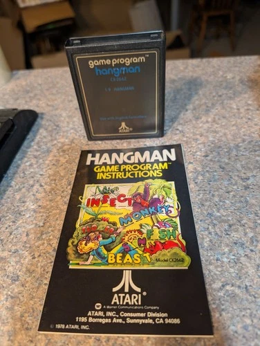 Atari 2600 Hangman With Manual Tested Combine Ship