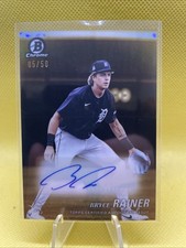 Bryce Rainer 2025 Bowman Chrome Draft Achromatic Autograph #AA-BR Tigers /50
