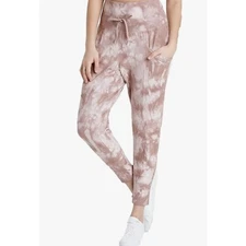 All in Motion Women's High-Waisted Drawstring Ribbed Jogger Pants Size M Beige