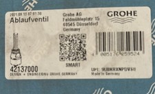 Grohe DAL Adagio Single Flush Toilet Cistern Discharge Drop Valve 42137 000 NEW