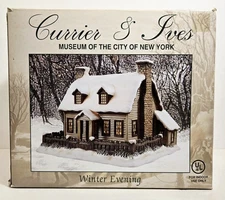 Winter Evening Currier & Ives Collection Museum of the City Village House