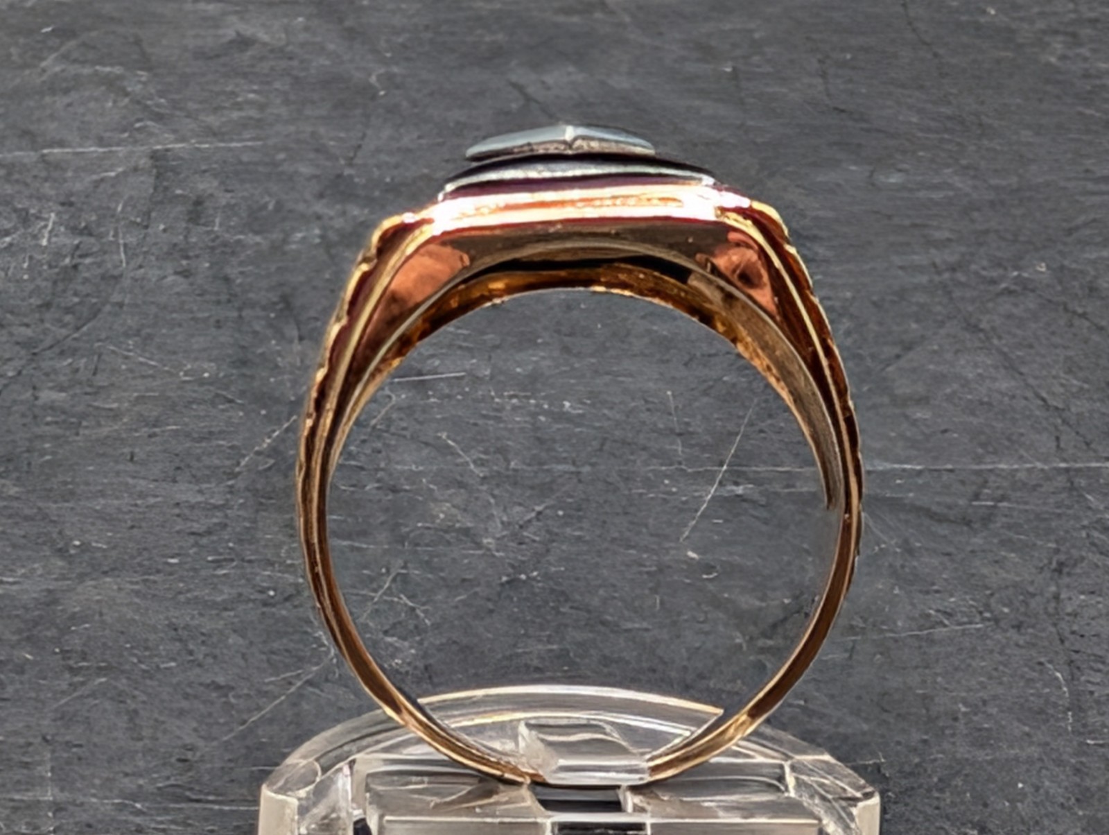 🔥 ANTIQUE 10K SOLID GOLD HEAVY STATEMENT RING NA… - image 6