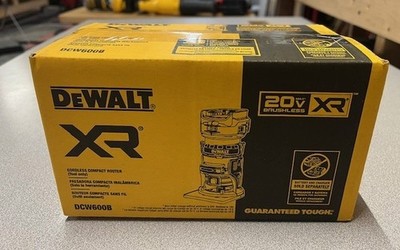 DEWALT DCW600B 20V MAX XR Cordless Brushless Fixed Base Compact Router Tool Only