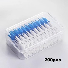 200x Interdental Sticks Dental Floss Teeth Tooth Toothpick Oral Care Clean Brush