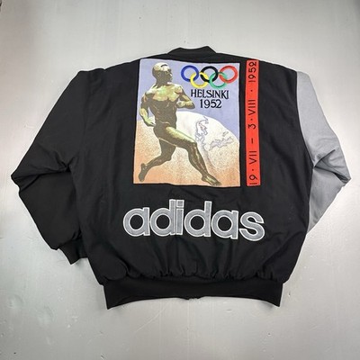 Vtg 80s 90s Adidas Stockholm 1956 Olympic Equestrian Sweatshirt Zip Jacket