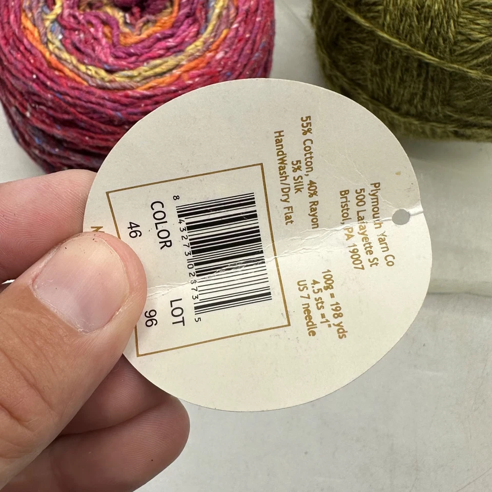 Silk Blend Yarn Cotton Mixed Ball Hank Lot of 4 Malabrigo Kudo - Image 4 of 4