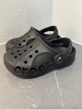 CROCS Baya Classic Black Slip On Comfort Clogs Boys Girls Toddler Size C8