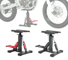 DRC Twin Arm Lift Stand MX Motocross Dirt Bike Adjustable Height With Shock