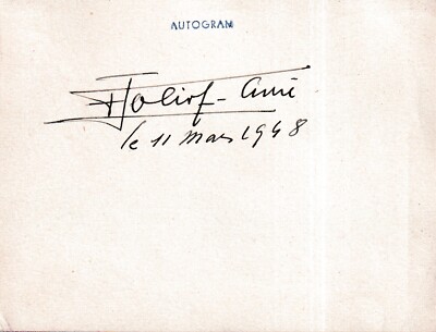 Frederic Joliot-Curie - Nobelpreis Chemie 1935 - Karte - original signiert