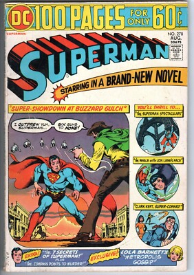 SUPERMAN コミック Superman #278 - 100 Pages, Very Good Condition! | eBay