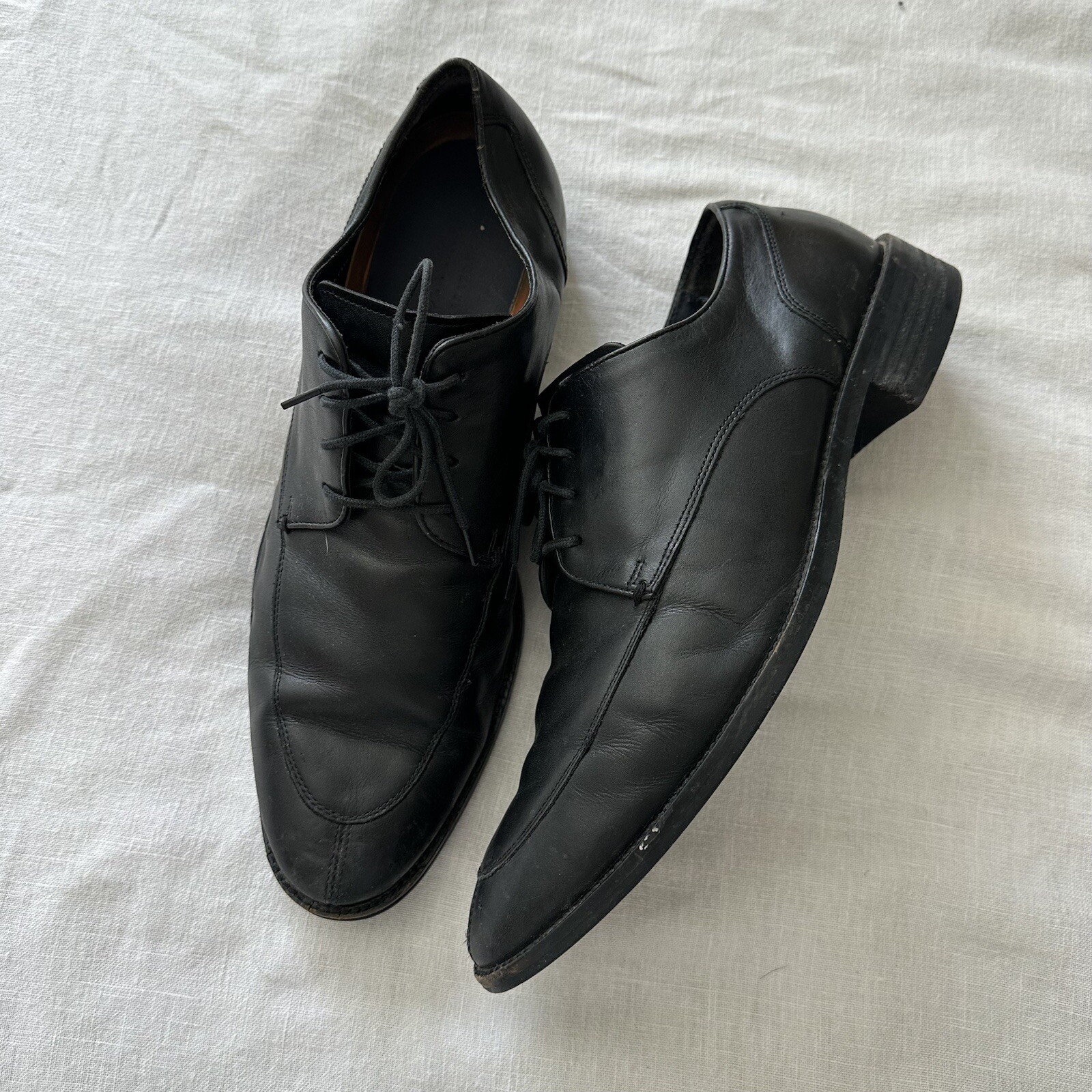 SAOLA Abito uomo Cole Haan Derby in pelle nera punta liscia taglia 10 5 M