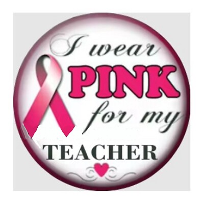 Snap Jewelry Breast Cancer Awareness Ribbon 18-20mm Fits Ginger Charms Teacher