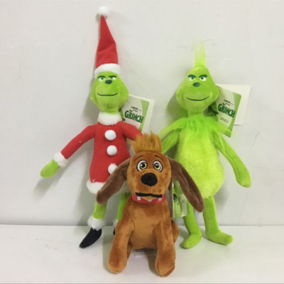 3pcs How the Grinch Stole Plüsch Max Dog Christmas Puppe Kinder Kuscheltiere