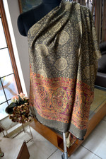 100 SILK PASHMINA JAMAVAR SHAWL, Paisley Women's Wrap : 16 Designs Choice