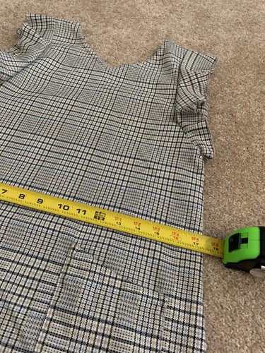 GB Girls Size Large 12-14 Plaid Jumper Dress With Pockets - Picture 6 of 11