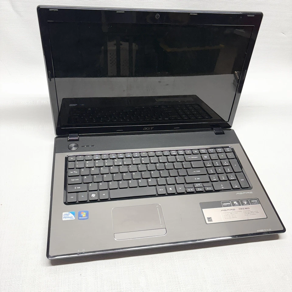Acer Aspire 17.3” 7741Z-4633 Intel Pentium P6100 2GHz, 4GB, 320GB HDD - UNTESTED - Image 2 of 4