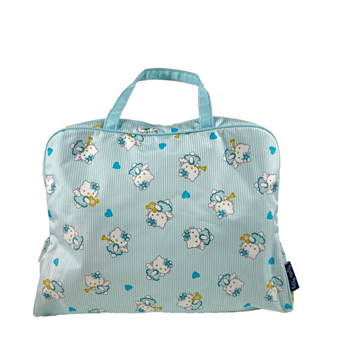 Vintage Sanrio 2001 Hello Kitty Light Blue Angel Bag Harp Trumpet Hearts